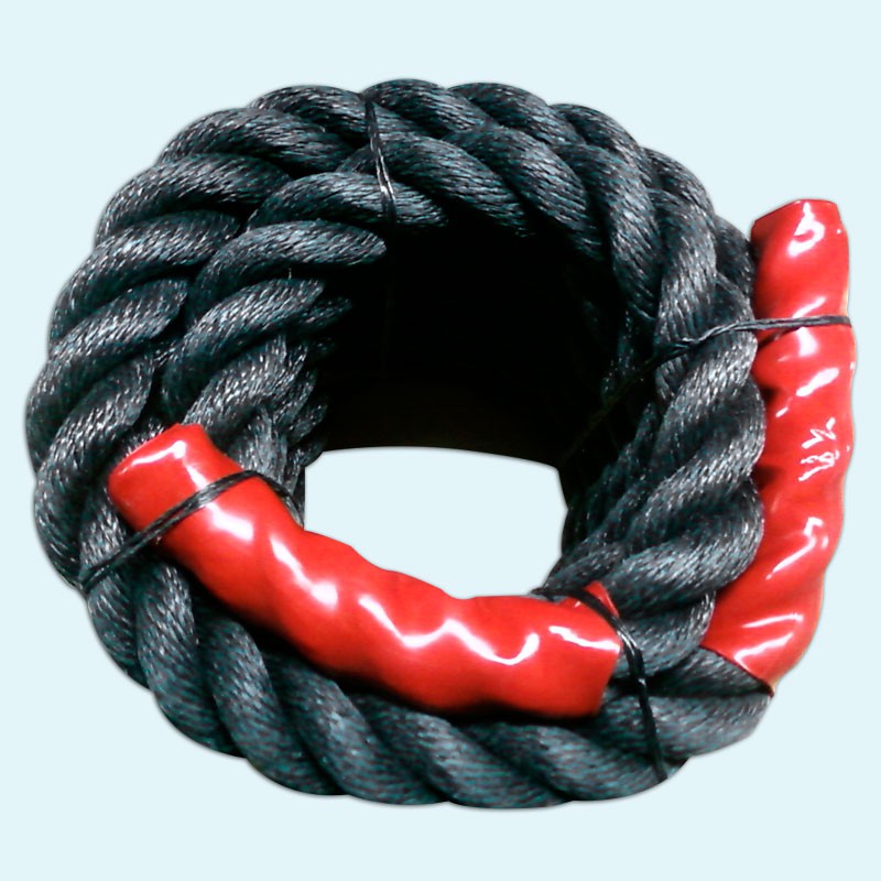 Battle Rope / Trainingsseil , Länge 9 m, Stärke 38 mm, schwarz aus der Kategorie Google Shopping