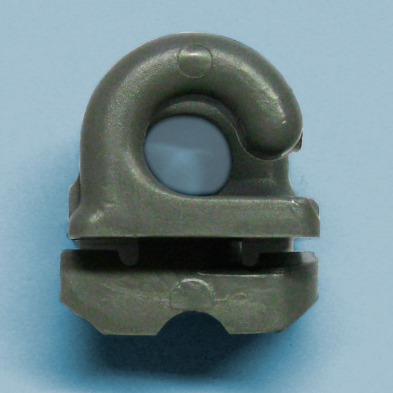 Netzhaken, Doppelnetzhaken, grau aus der Kategorie Netzhaken für Tornetze