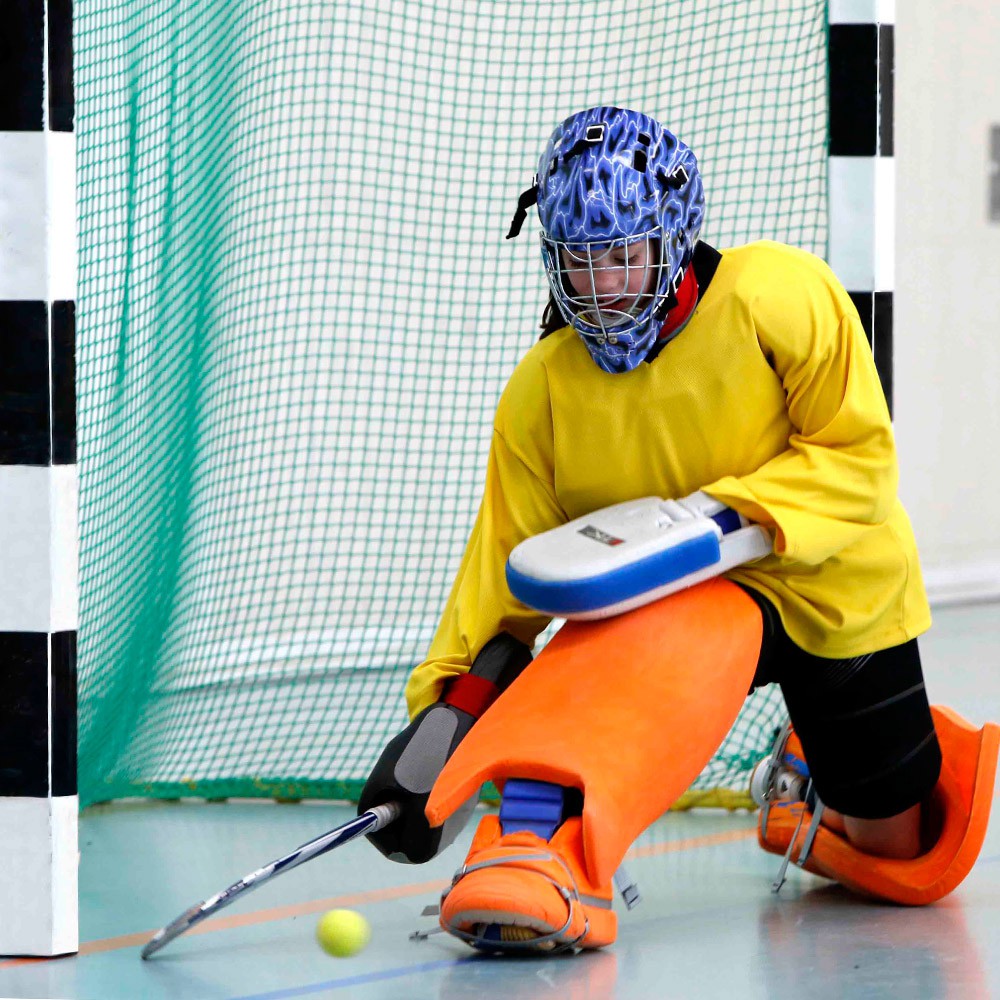 Hallenhockey-Tornetz gemäß DIN EN 749, 3,10 m x 2,10 m Tiefe 0,80 / 1,00 m, Mw. 30 mm, PP 3,0 mm ø aus der Kategorie Tornetze