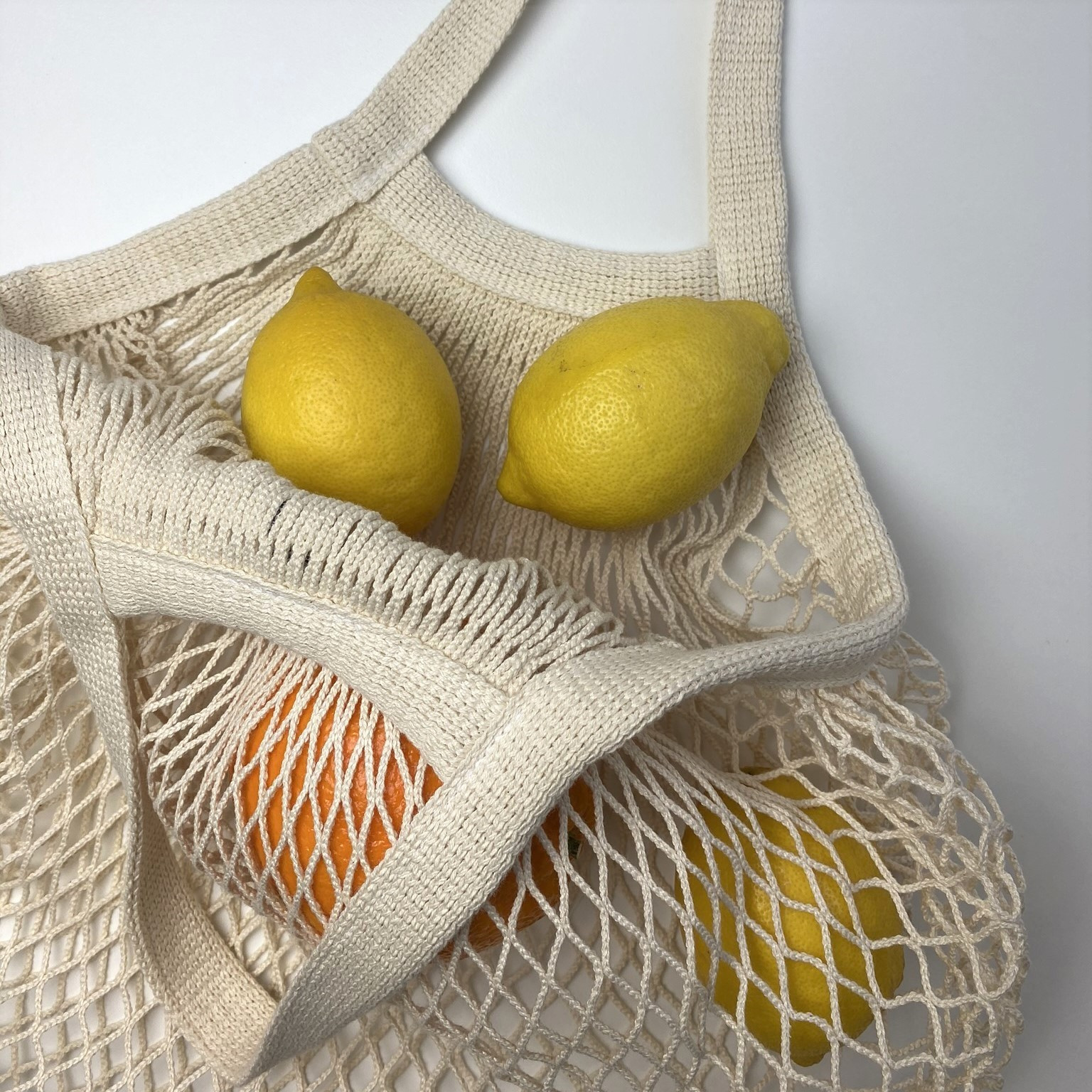 Einkaufsnetz aus Bio-Baumwolle, kurzer Henkel aus der Kategorie Google Shopping