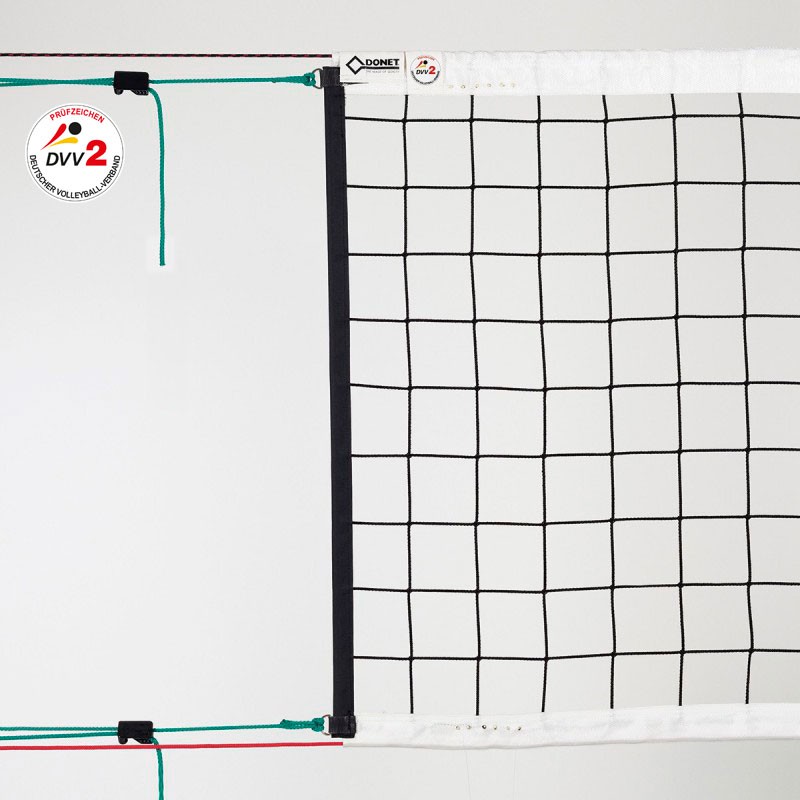 Volleyball-Turniernetz DVV-2 geprüft, PP knotenlos 3 mm ø, mit Kevlarseil aus der Kategorie Google Shopping