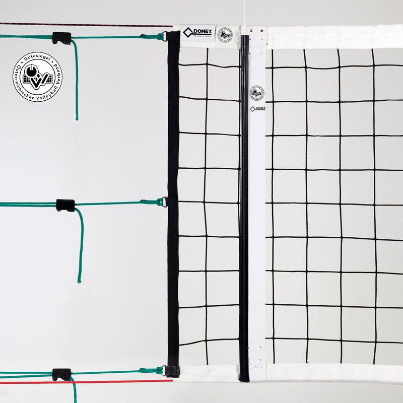 Volleyball-Turniernetz ÖVV geprüft, PP knotenlos, Materialstärke 4 mm ø aus der Kategorie VB-Turniernetze ÖVV (A)