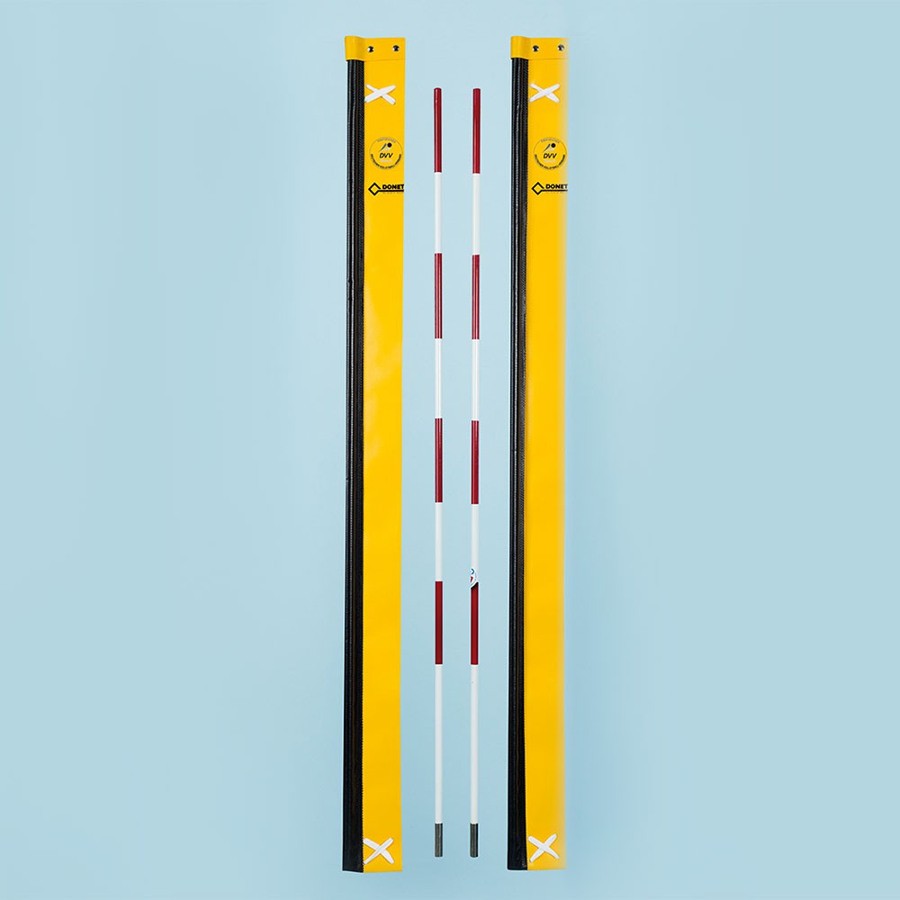 Antenne für Beach-Volleyball-Netze, zweiteilig, DVV-1, gelbe Haltetasche aus der Kategorie Beachvolleyball Zubehör