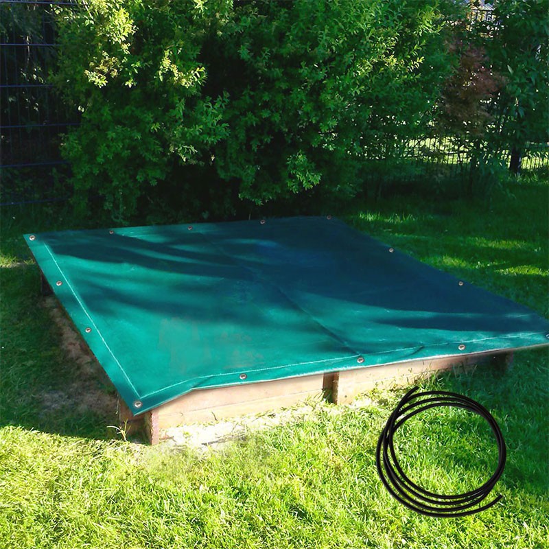 Sandkastenplane 2,3 x 2,3 m luftdurchlässig, ca. 200 g / qm aus der Kategorie Google Shopping