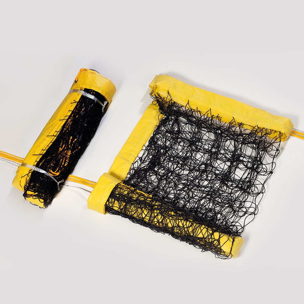 Beach-Volleyball-Trainingsnetz, PVC-Einfassung ringsum 75 mm, Netzmaß 8,5 x 1,0 m gelb aus der Kategorie Google Shopping